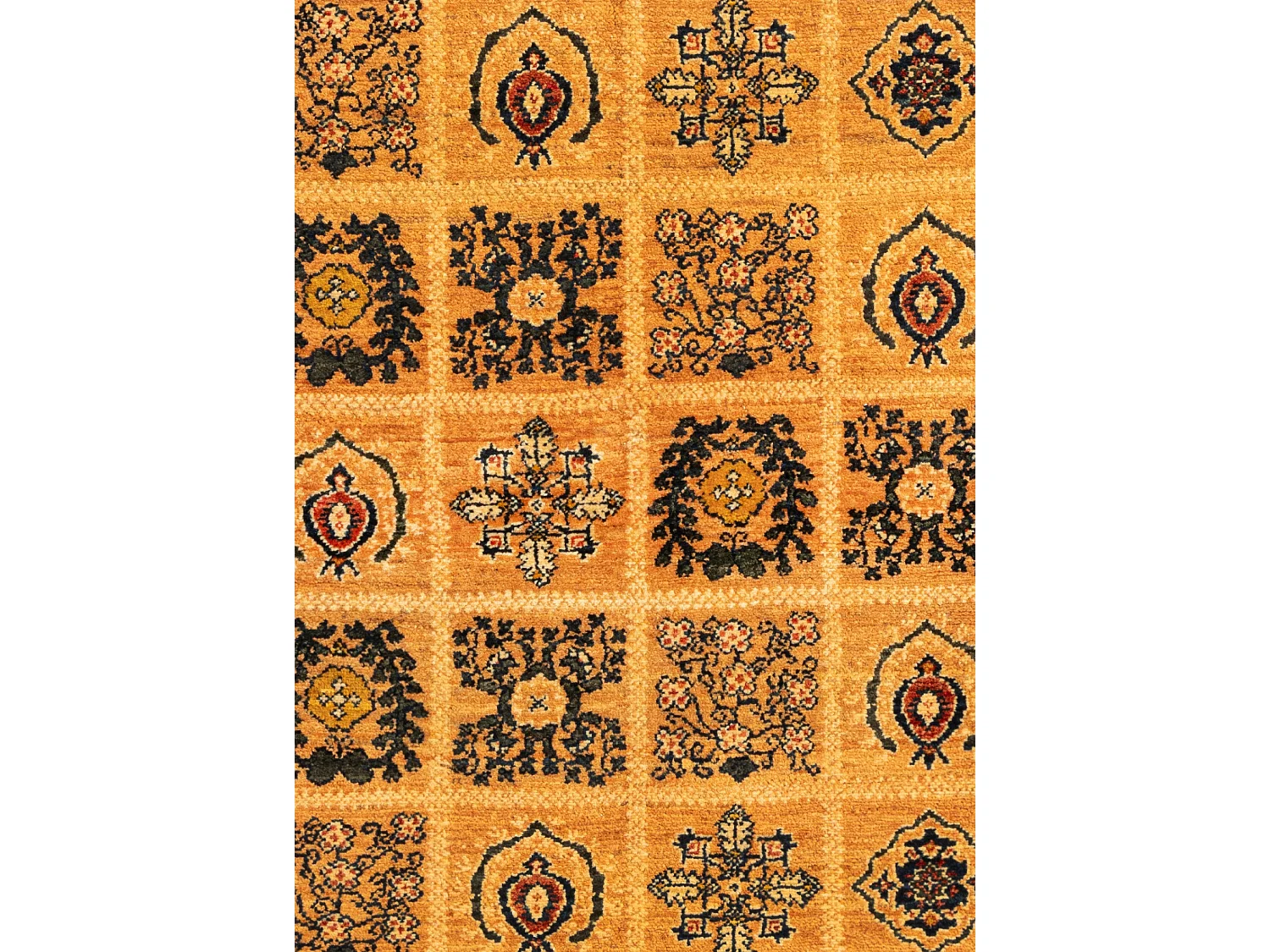 Tapis de laine 109x153 orange Kashkuli