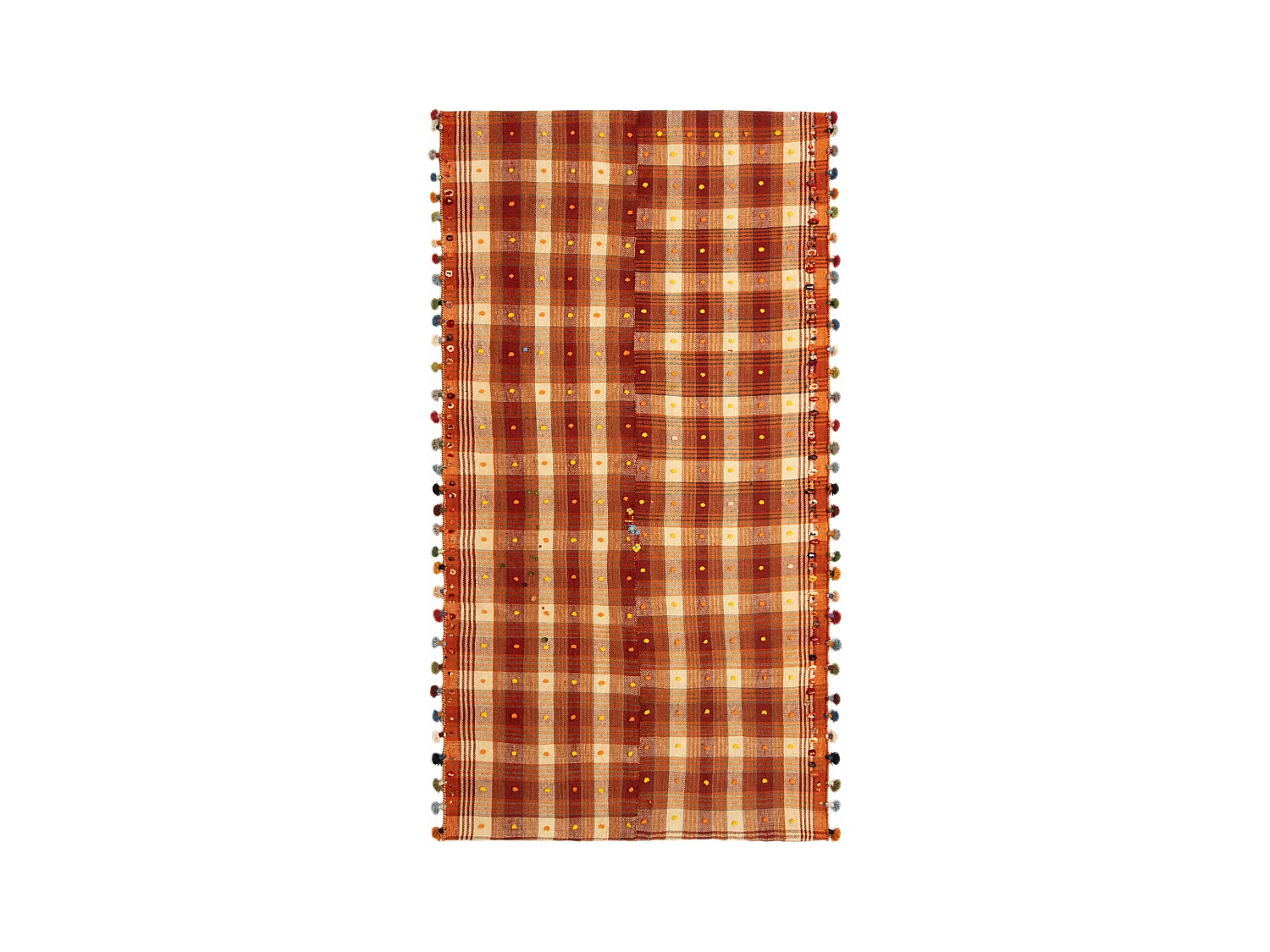 Tapis de laine 142x266 rouge Jajim