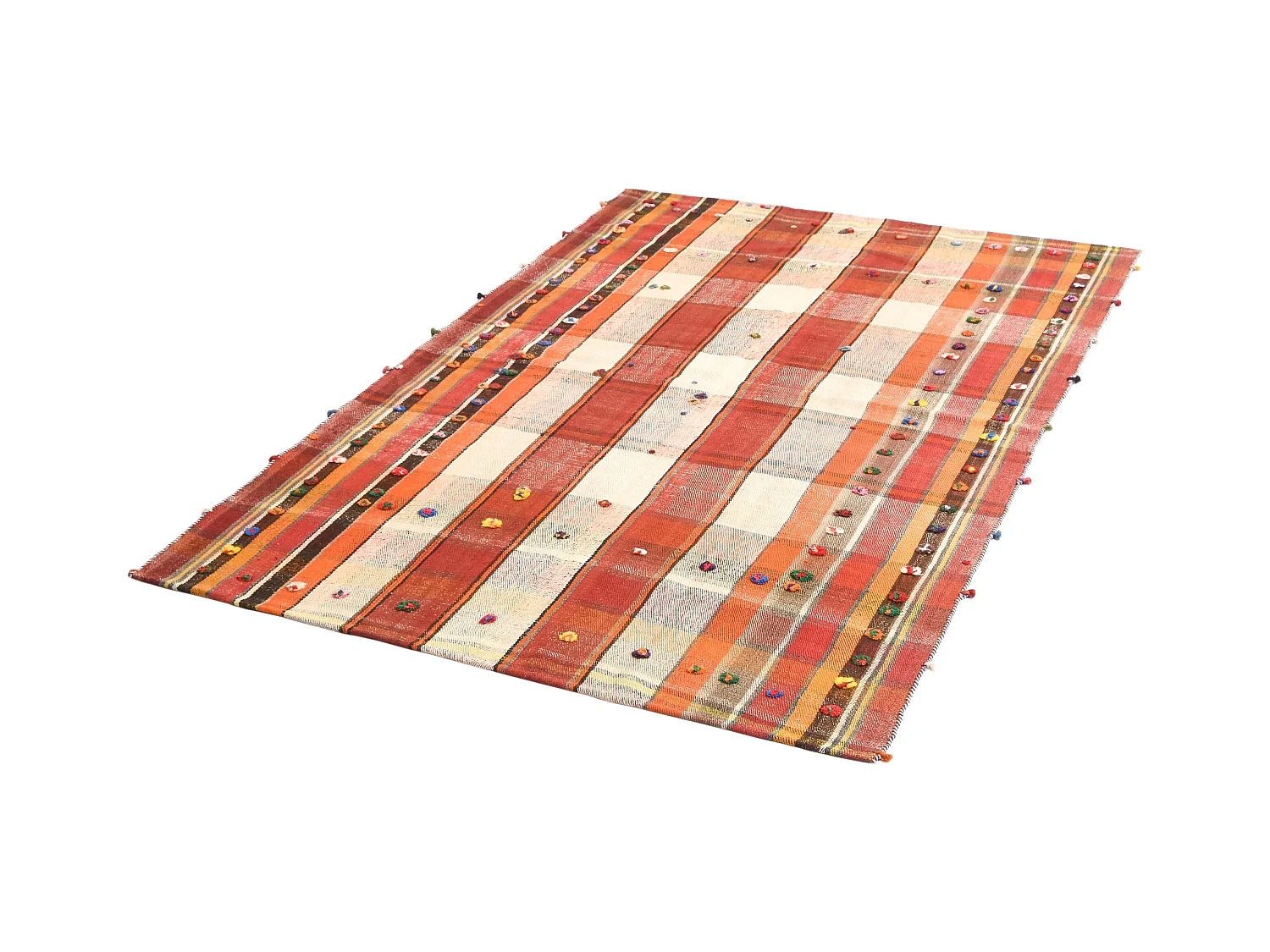 Tapis de laine 145x224 rouge Jajim