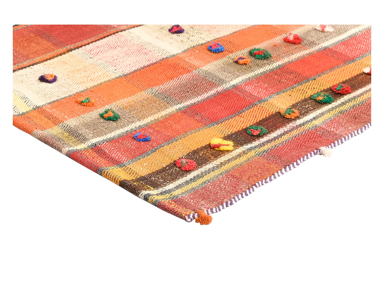 Tapis de laine 145x224 rouge Jajim