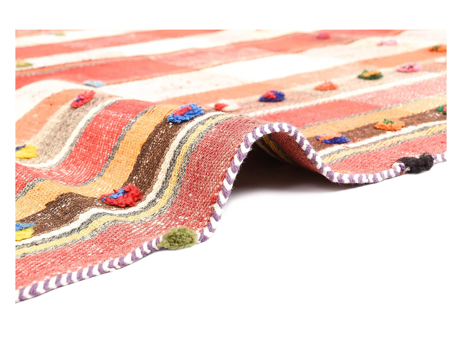 Tapis de laine 145x224 rouge Jajim