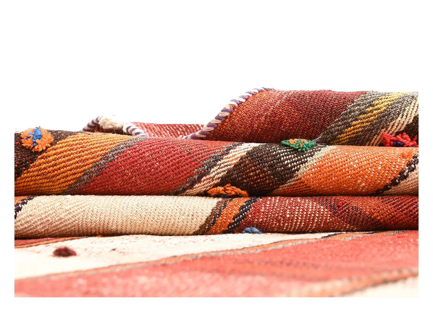 Tapis de laine 145x224 rouge Jajim