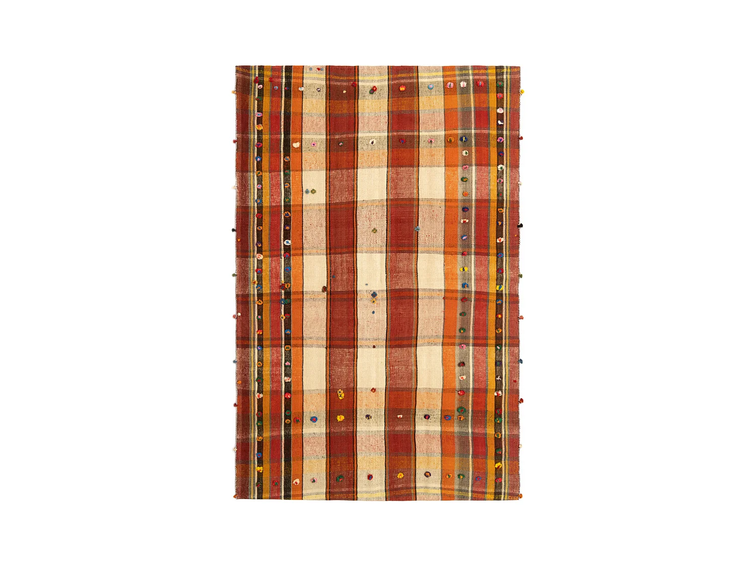 Tapis de laine 145x224 rouge Jajim