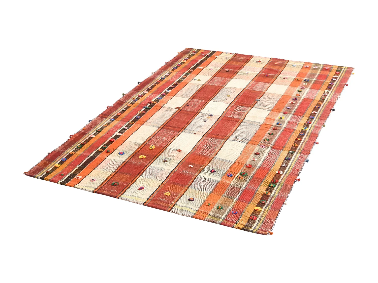 Tapis de laine 145x224 rouge Jajim