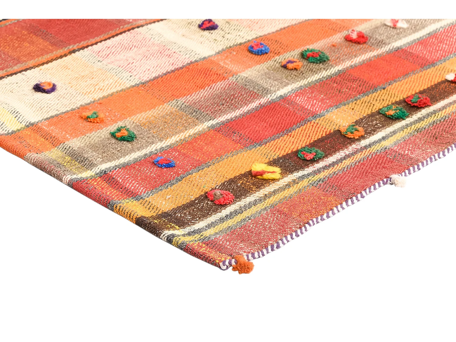 Tapis de laine 145x224 rouge Jajim