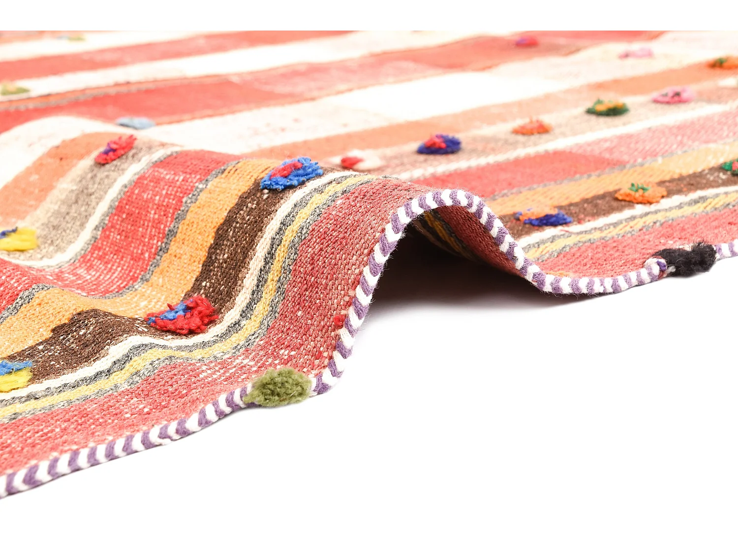 Tapis de laine 145x224 rouge Jajim