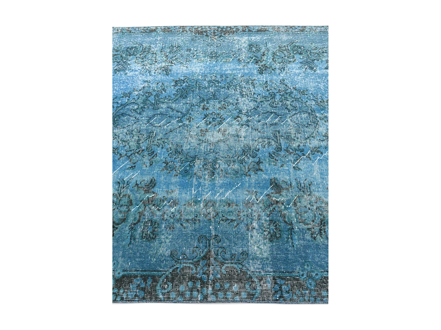 Tappeto in lana 155x236 Blu Ultra Vintage