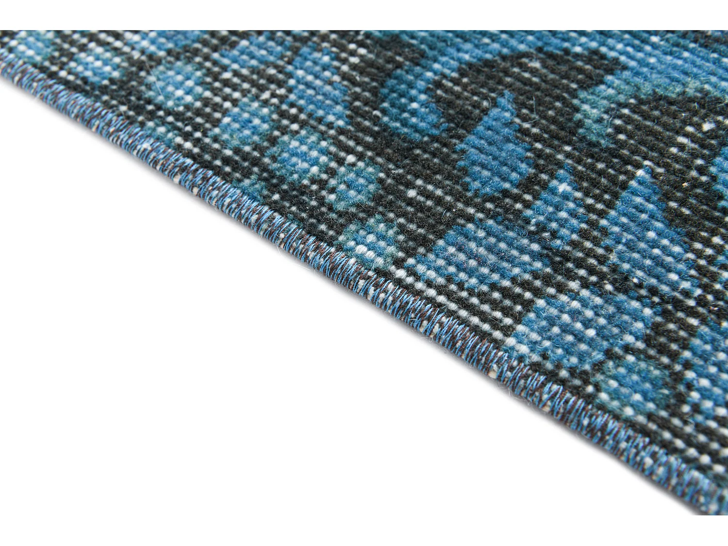 Tappeto in lana 155x236 Blu Ultra Vintage