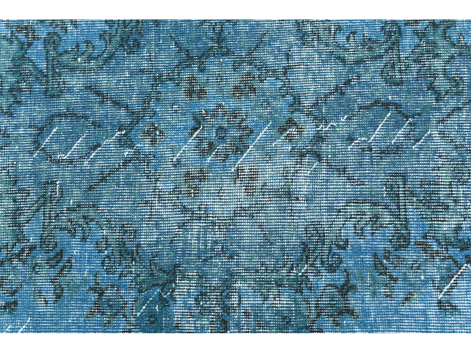 Tappeto in lana 155x236 Blu Ultra Vintage
