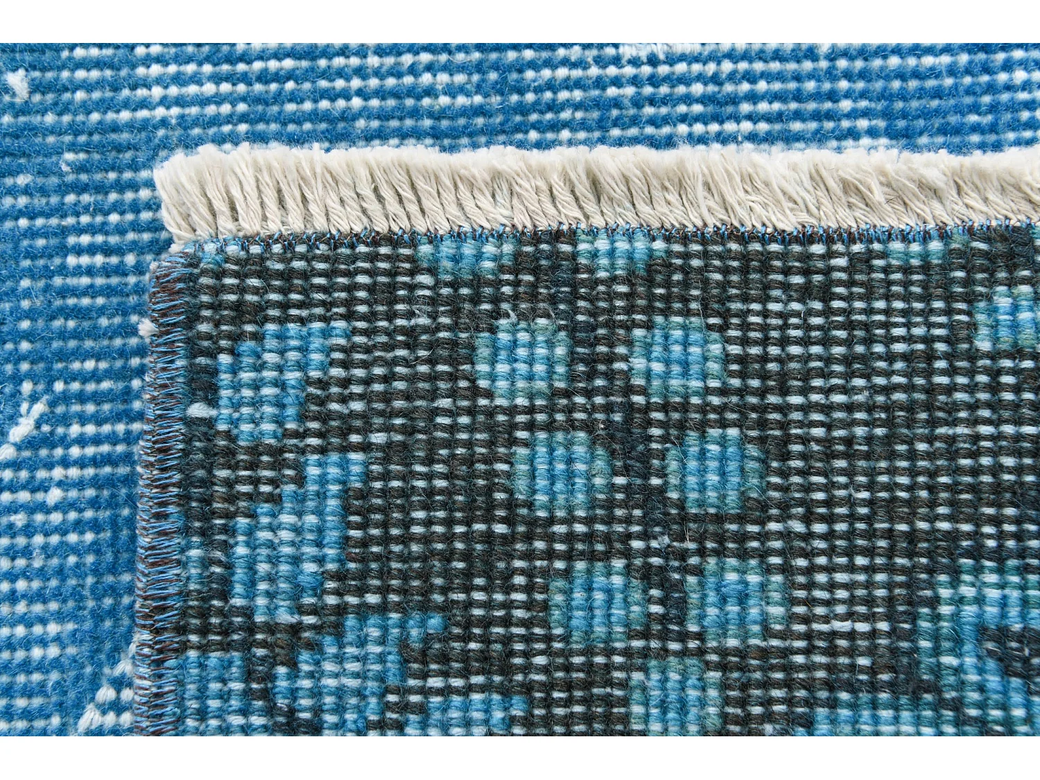 Tappeto in lana 155x236 Blu Ultra Vintage