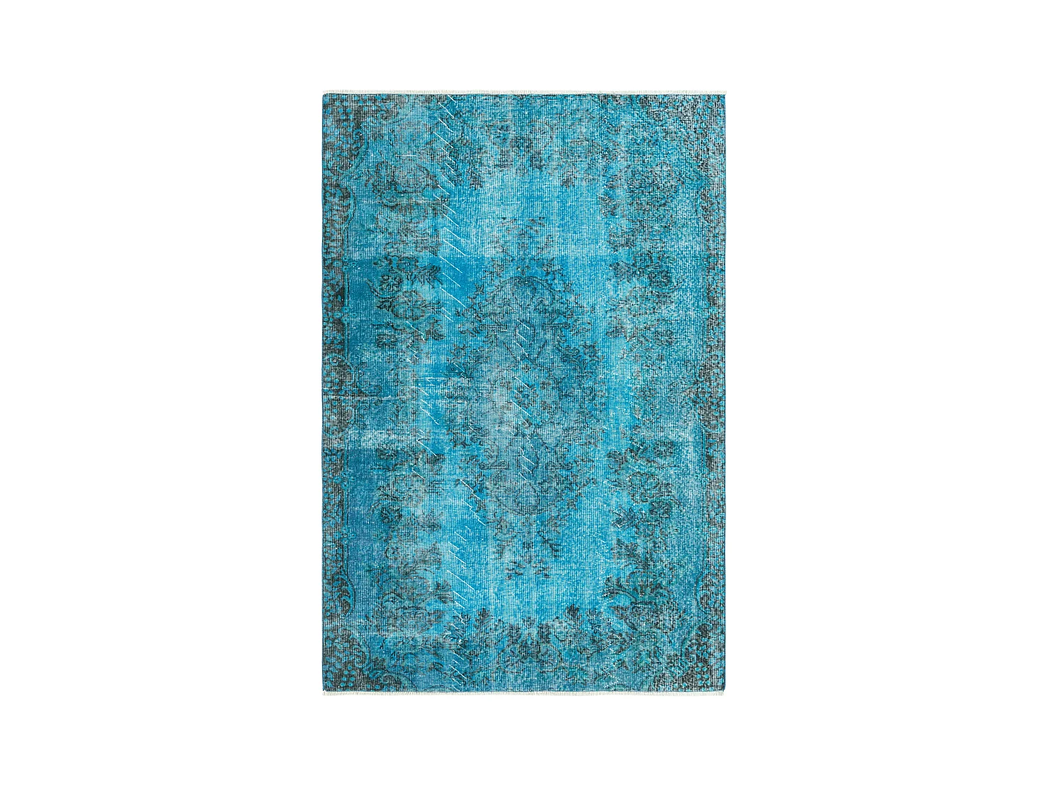 Tapis de laine 155x236 Bleu Ultra Vintage