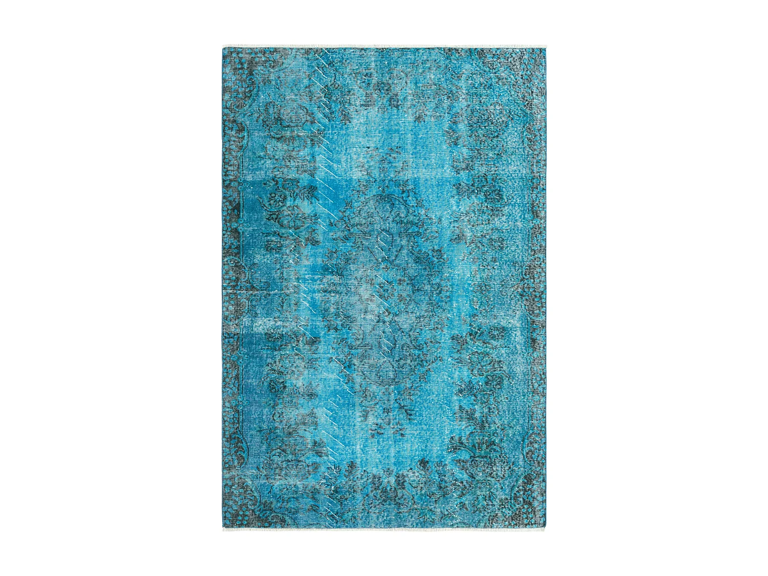 Tapis de laine 155x236 Bleu Ultra Vintage