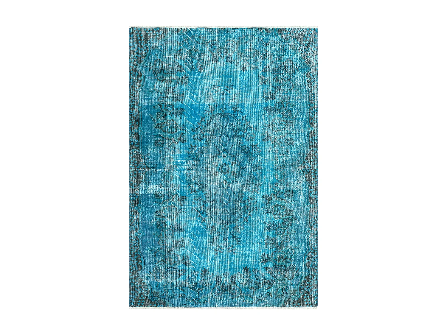 Tapis de laine 155x236 Bleu Ultra Vintage