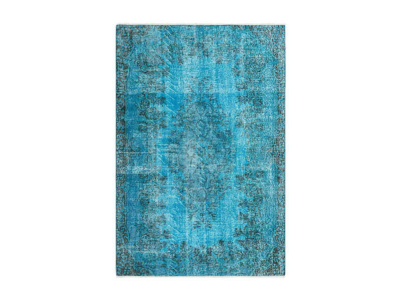 Tapis de laine 155x236 Bleu Ultra Vintage