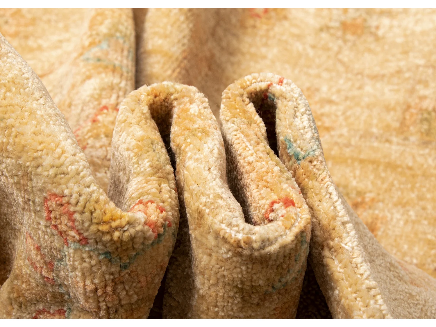 Tapis de laine 200x200 beige Kaizar