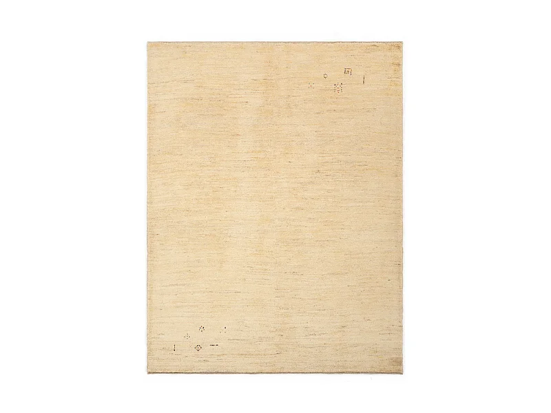 Tapis de laine 147x189 beige Gabbeh Shouli
