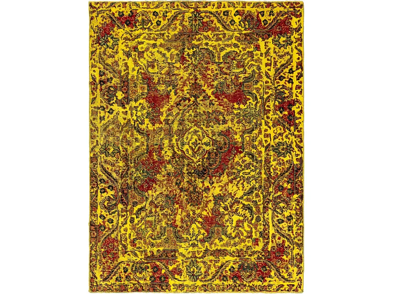 Wollteppich 138x189 Gelb Vintage Royal