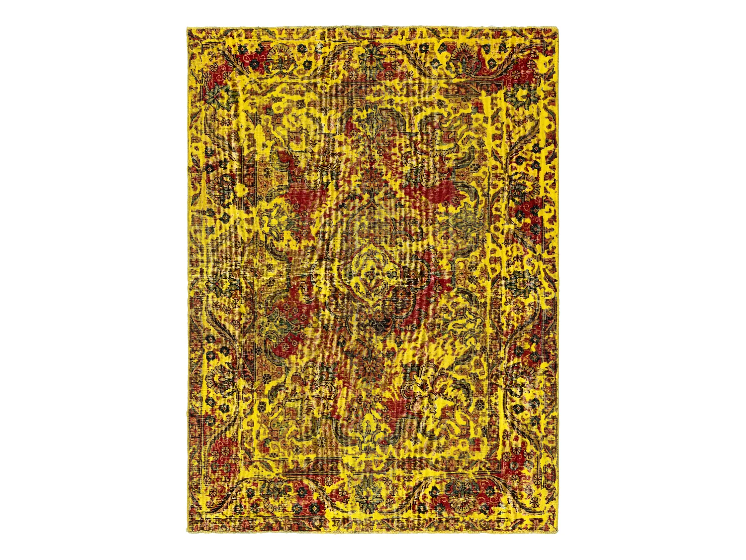 Tappeto in lana 138x189 giallo Vintage Royal