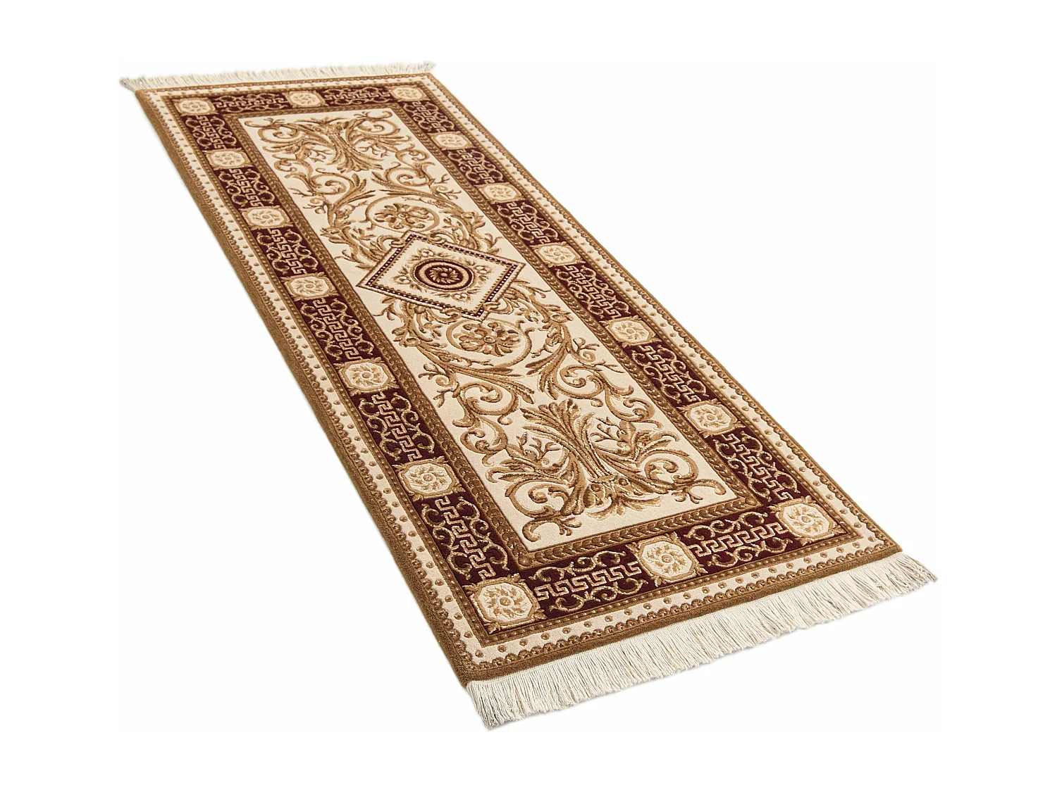 Läufer-Wollteppich 81x201 Braun Darya