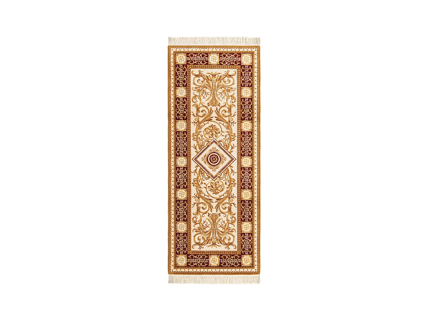 Tapis de couloir en laine 81x201 brun Darya