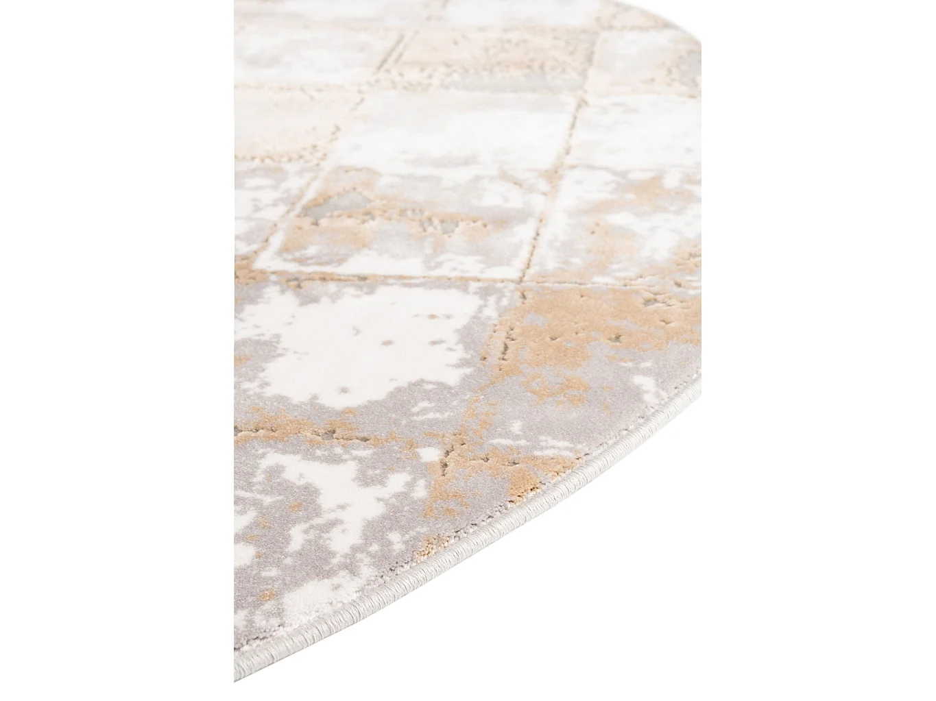 Tapijt 125x125 Beige Davos Cube