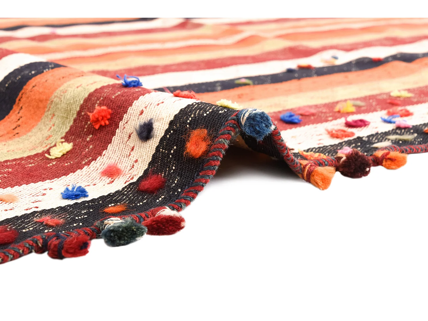 Tapis de laine 124x316 orange Jajim