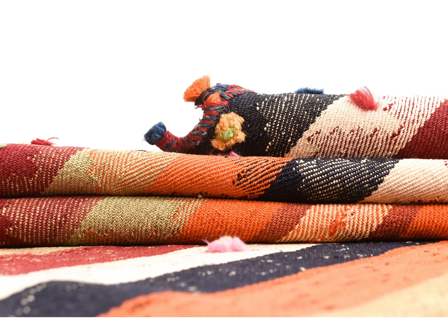 Tapis de laine 124x316 orange Jajim