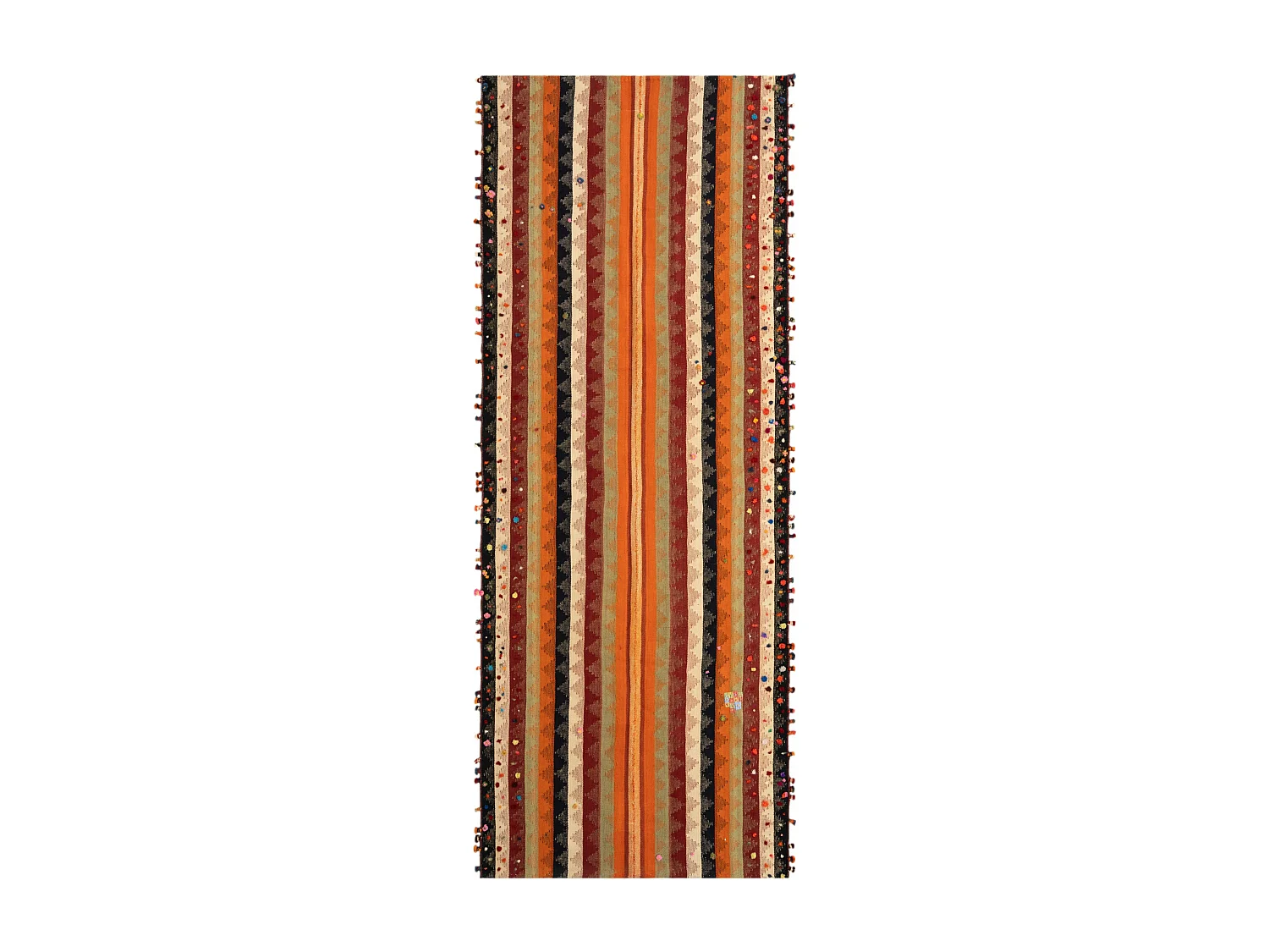 Tapis de laine 124x316 orange Jajim