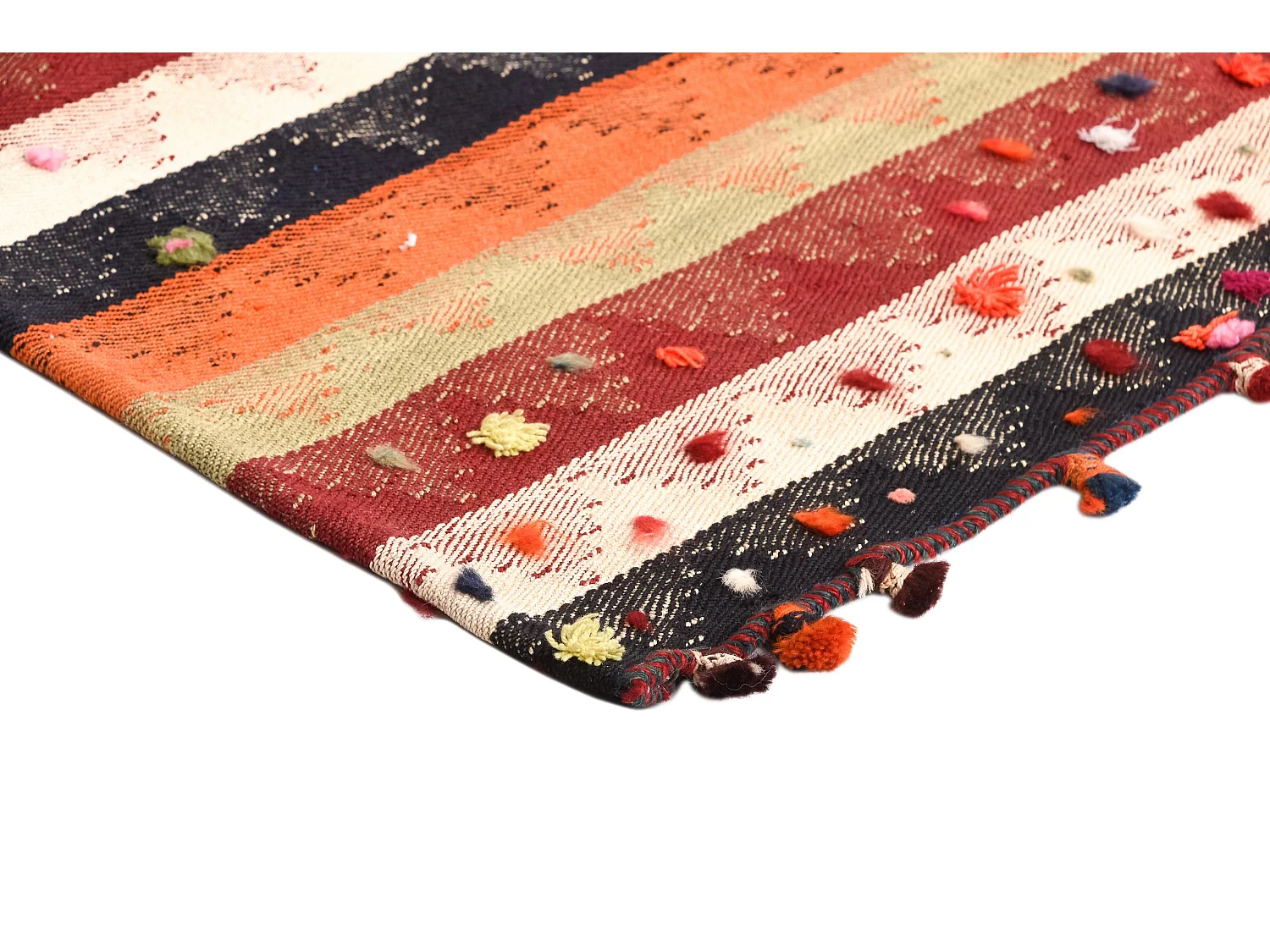 Tapis de laine 124x316 orange Jajim