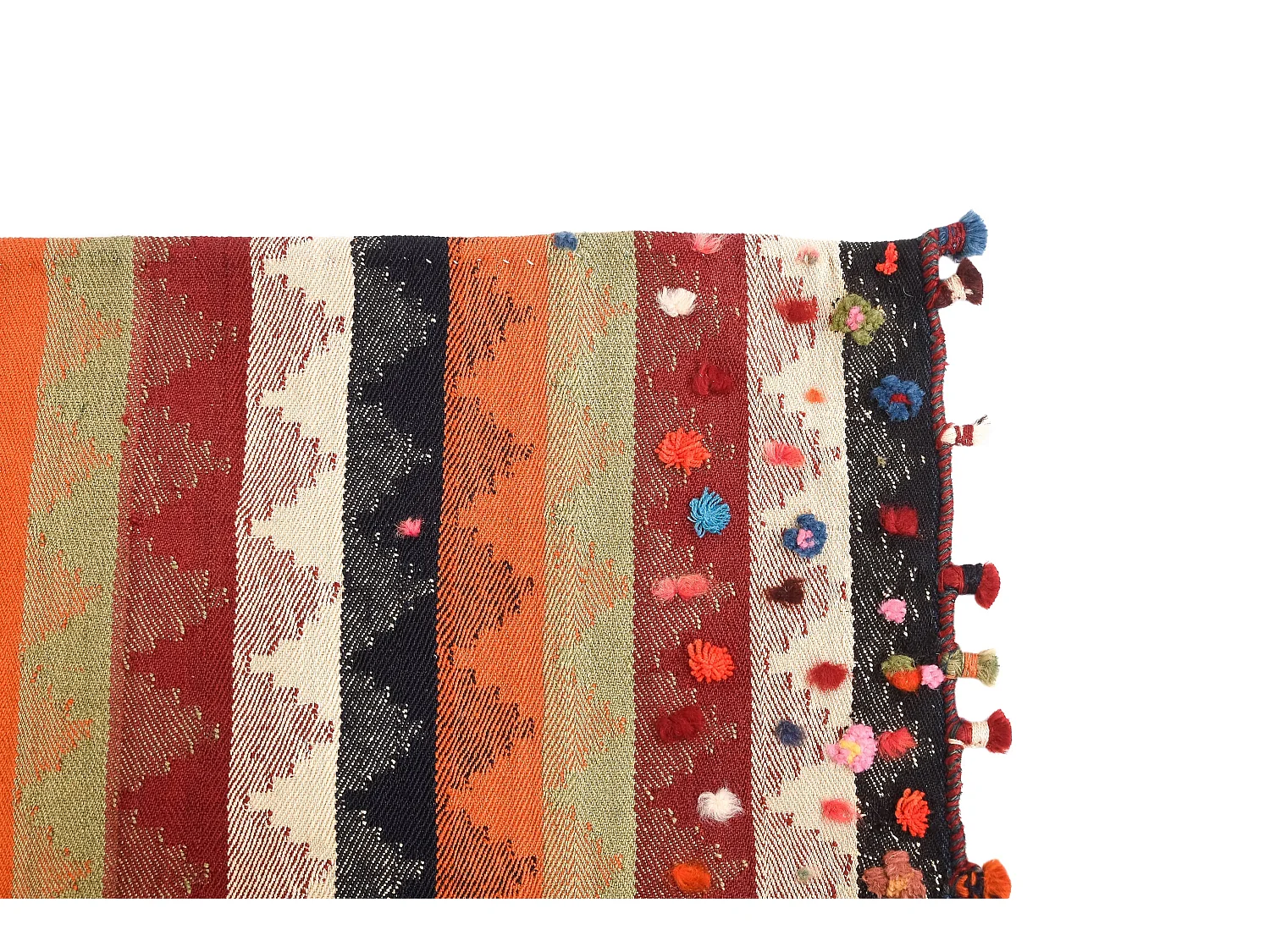 Tapis de laine 124x316 orange Jajim