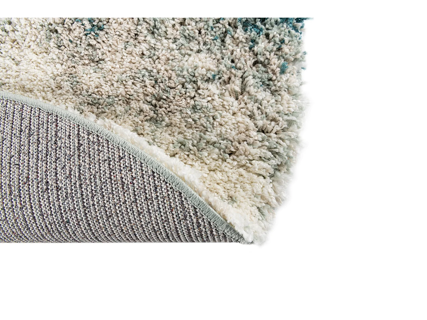 Tapis shaggy 240x240 beige - vert Lachen Haze