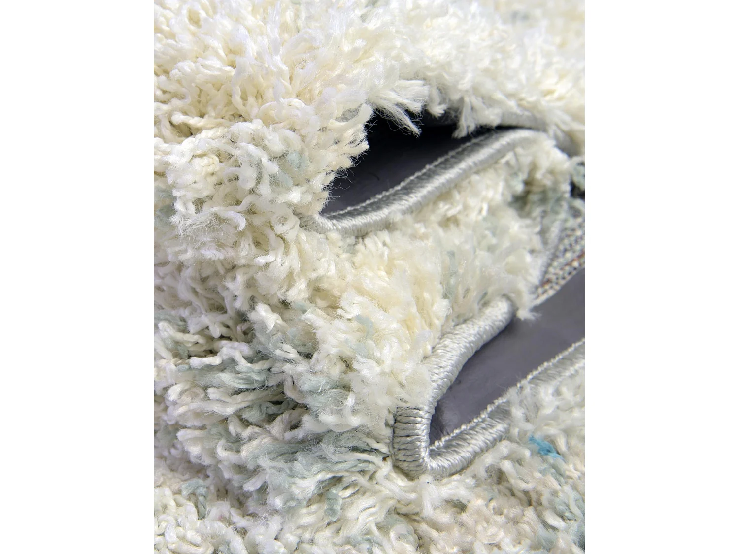 Tapis shaggy 240x240 beige - vert Lachen Haze