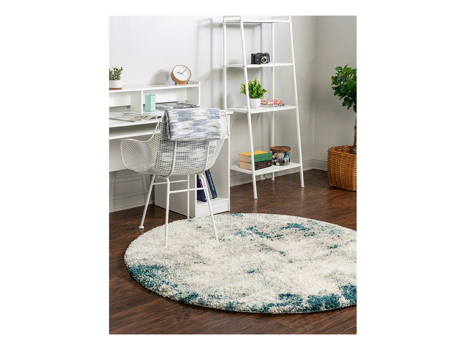 Hoogpolig tapijt 240x240 Beige - Groen Lachen Haze