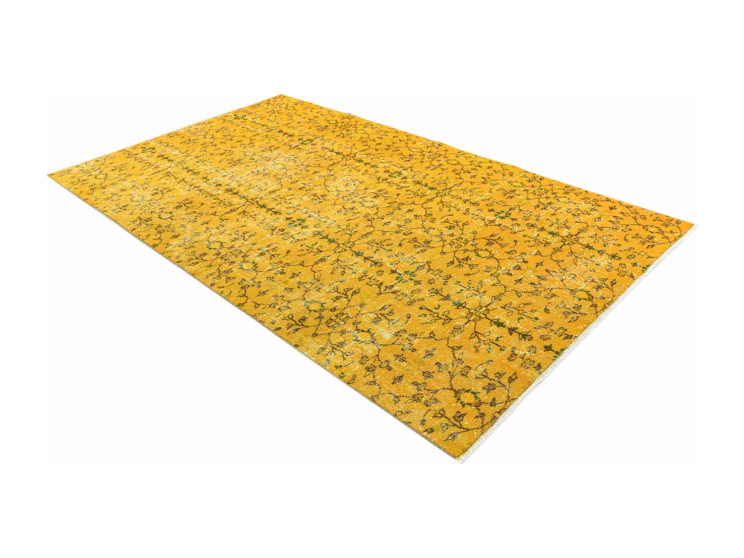 Tappeto in lana 145x264 giallo Ultra Vintage