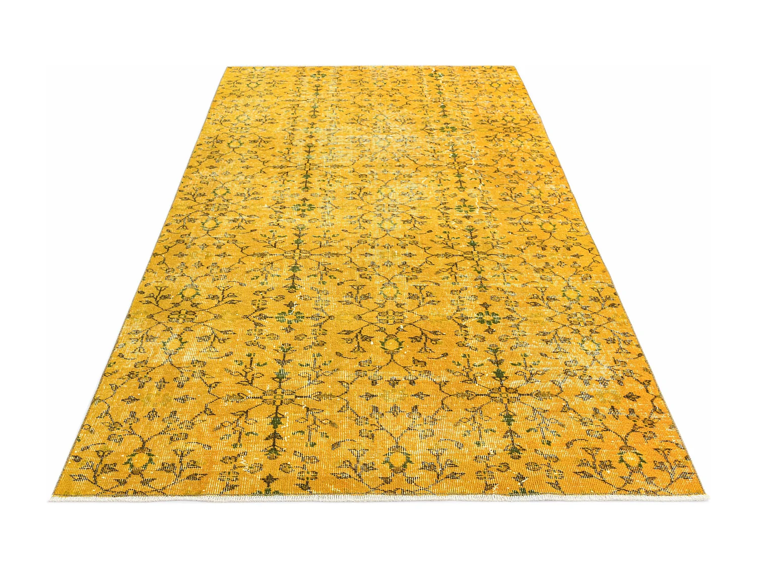 Tappeto in lana 145x264 giallo Ultra Vintage