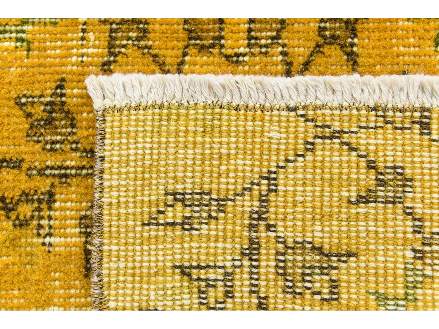 Tappeto in lana 145x264 giallo Ultra Vintage