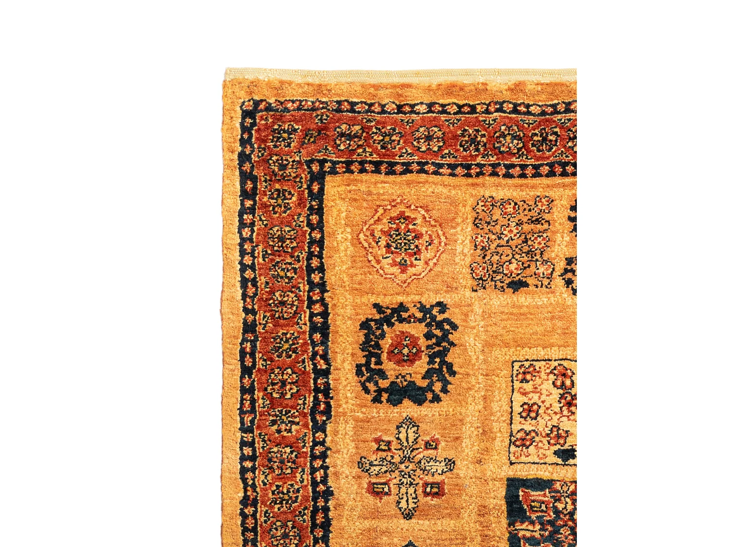 Wollteppich 108x149 Orange Kashkuli