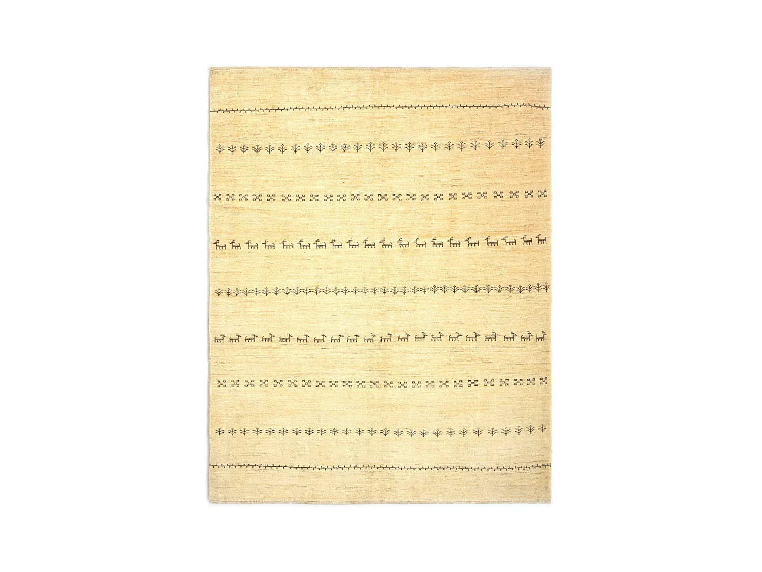 Tapis de laine 154x193 beige Juma