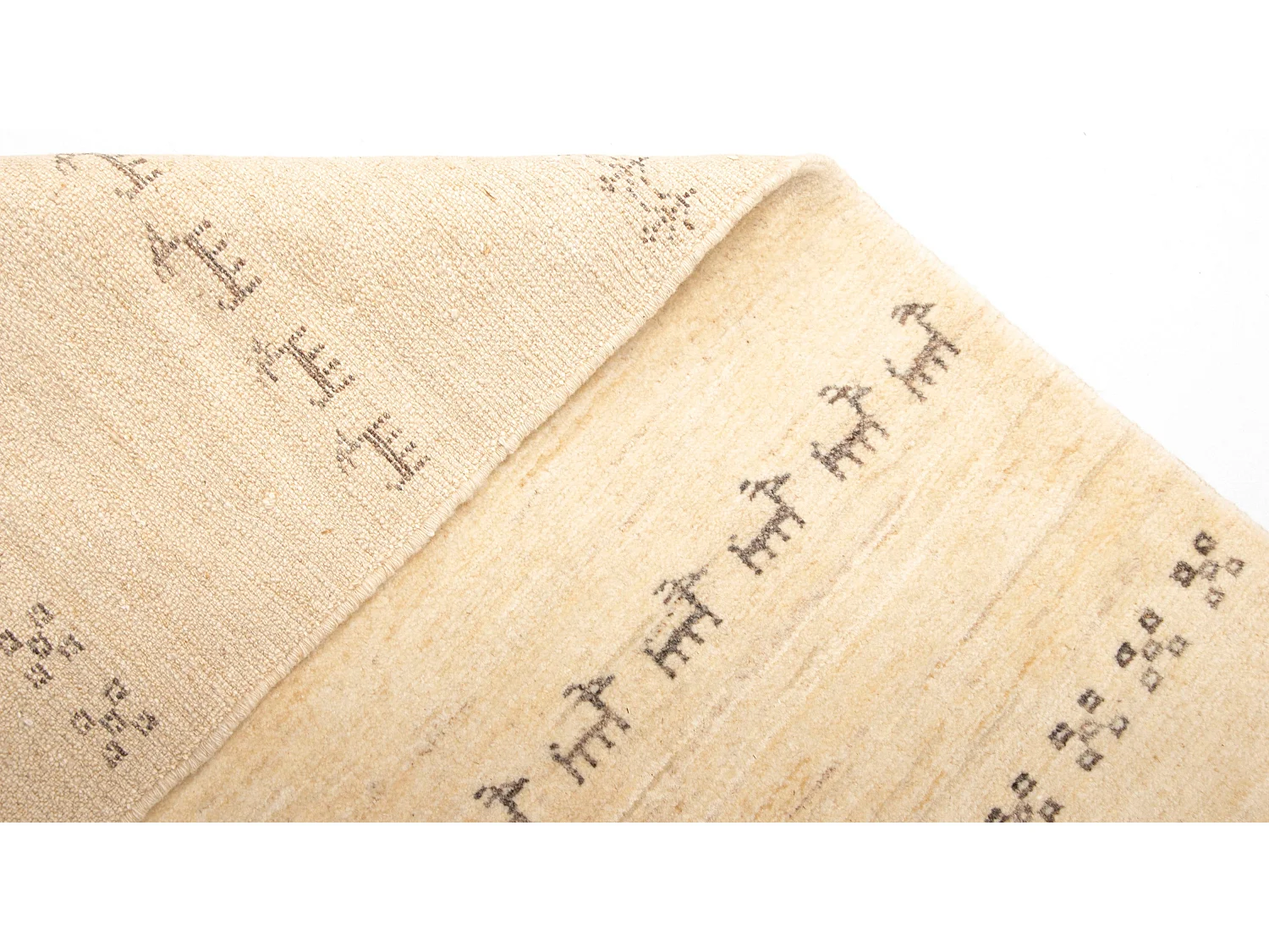 Tapis de laine 154x193 beige Juma