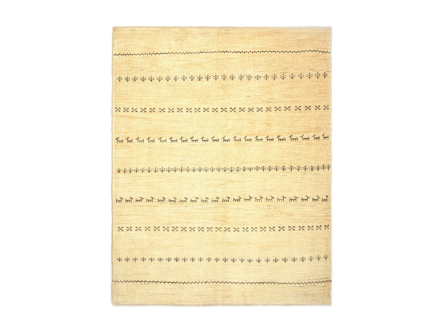 Tapis de laine 154x193 beige Juma