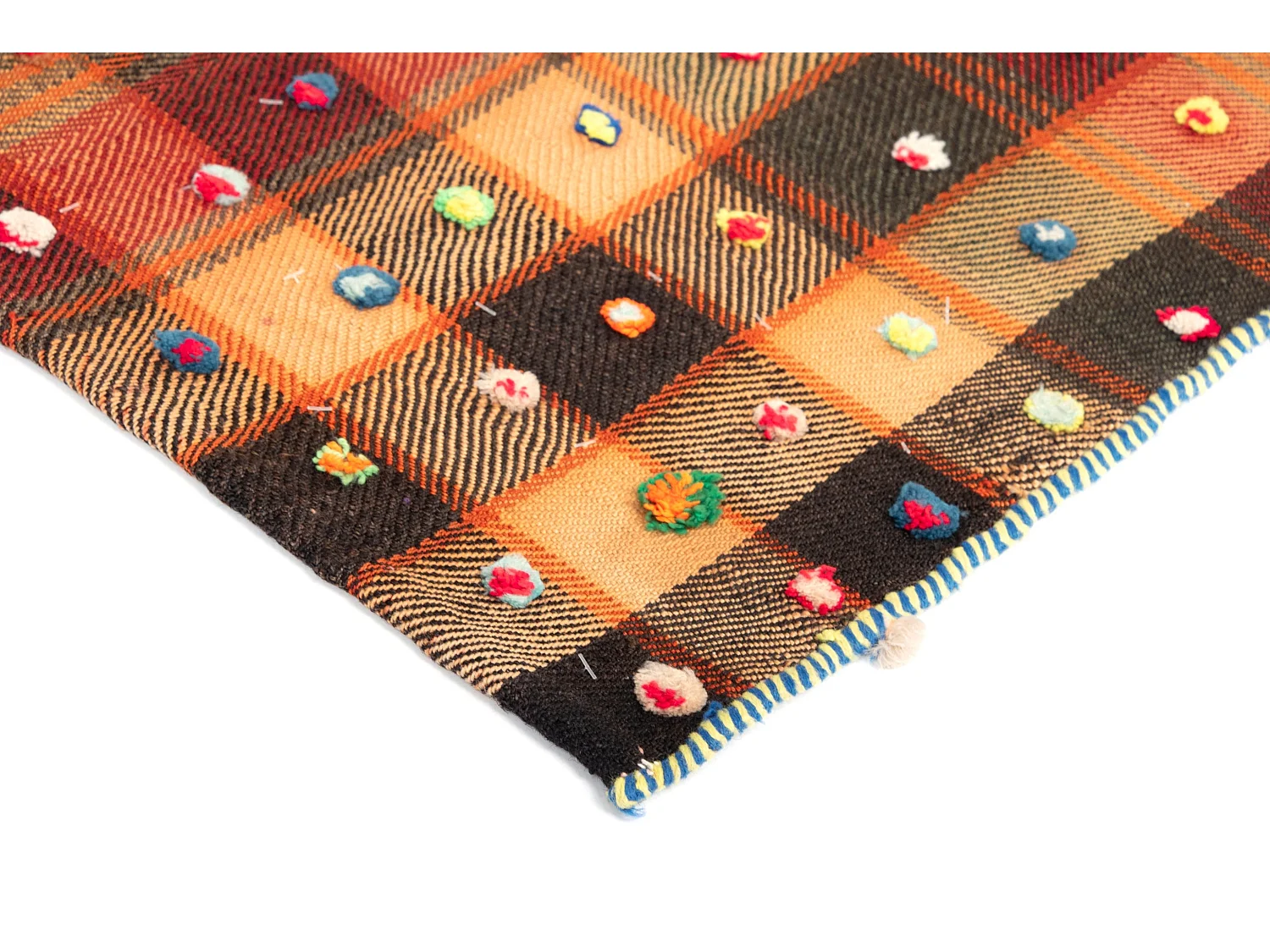 Tapis de laine 136x267 orange Jajim