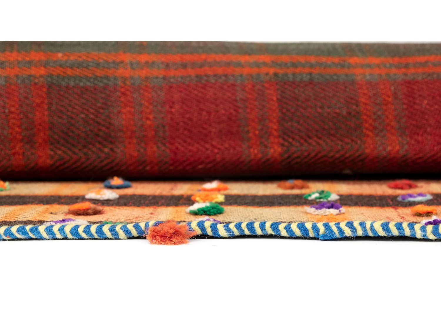 Tapis de laine 136x267 orange Jajim