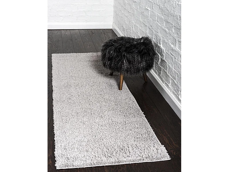 Hochflorteppich 80x305 Silber-Grau Luzern