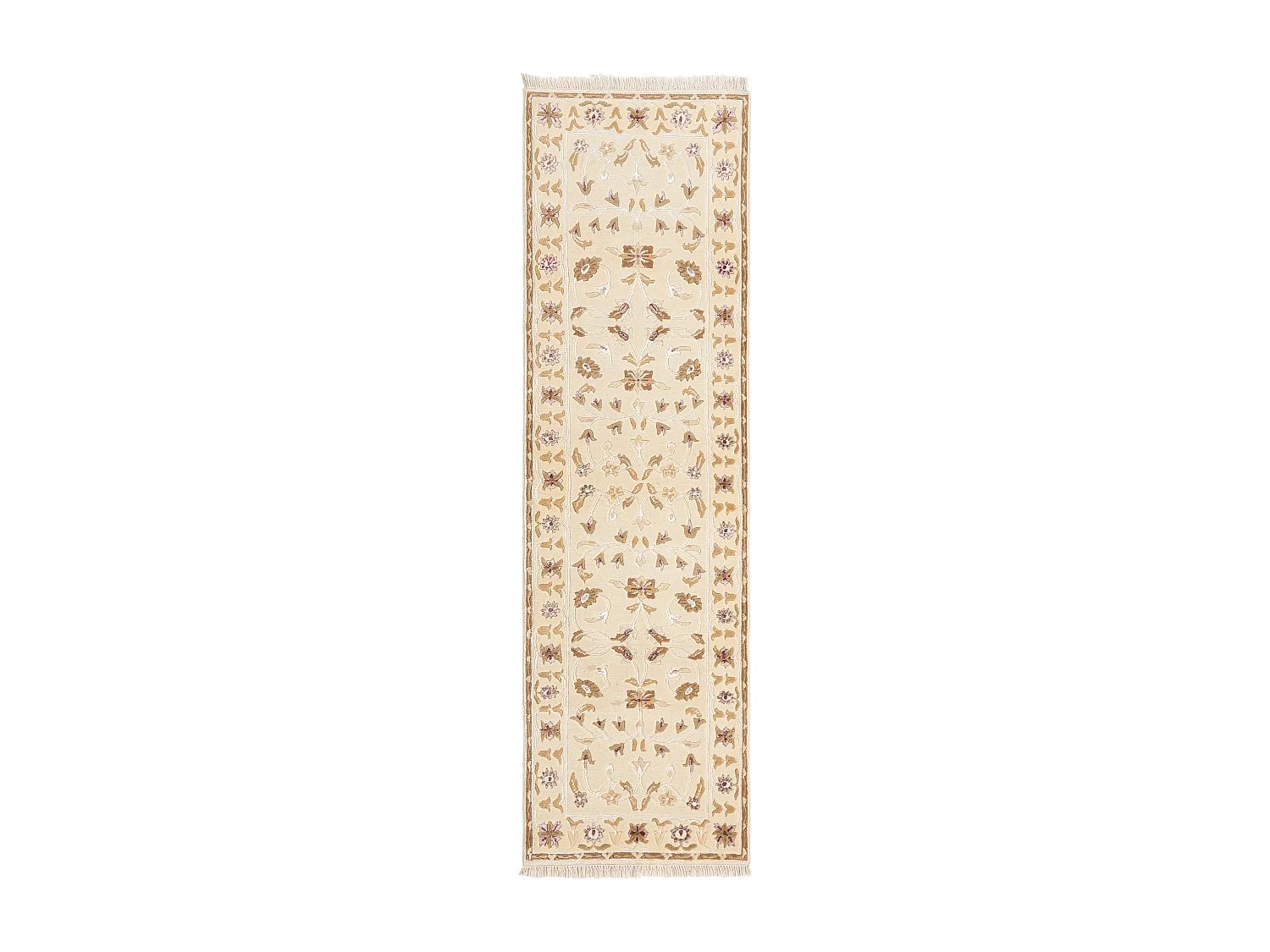 Läufer-Wollteppich 79x287 Beige Darya