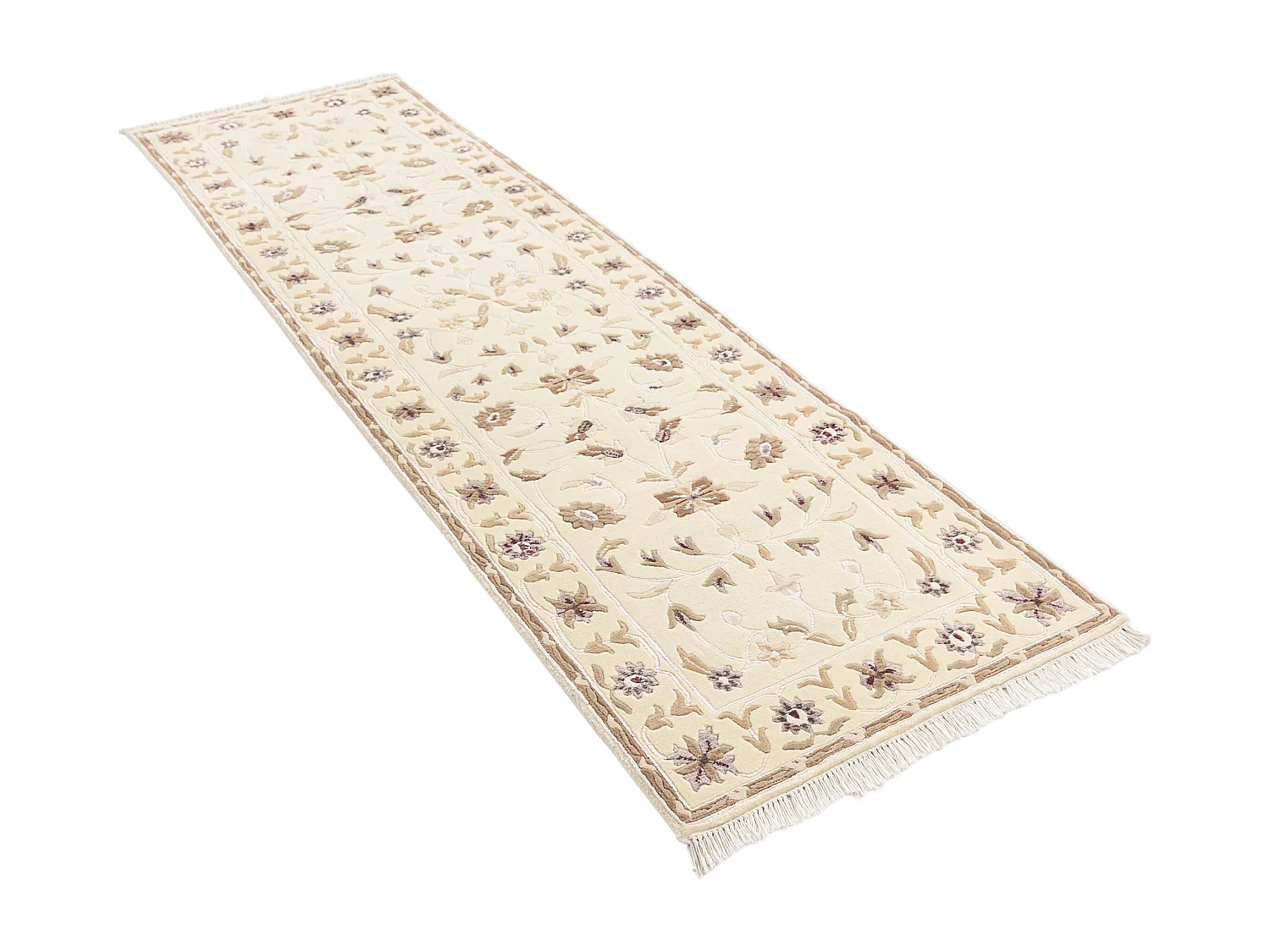 Läufer-Wollteppich 79x287 Beige Darya