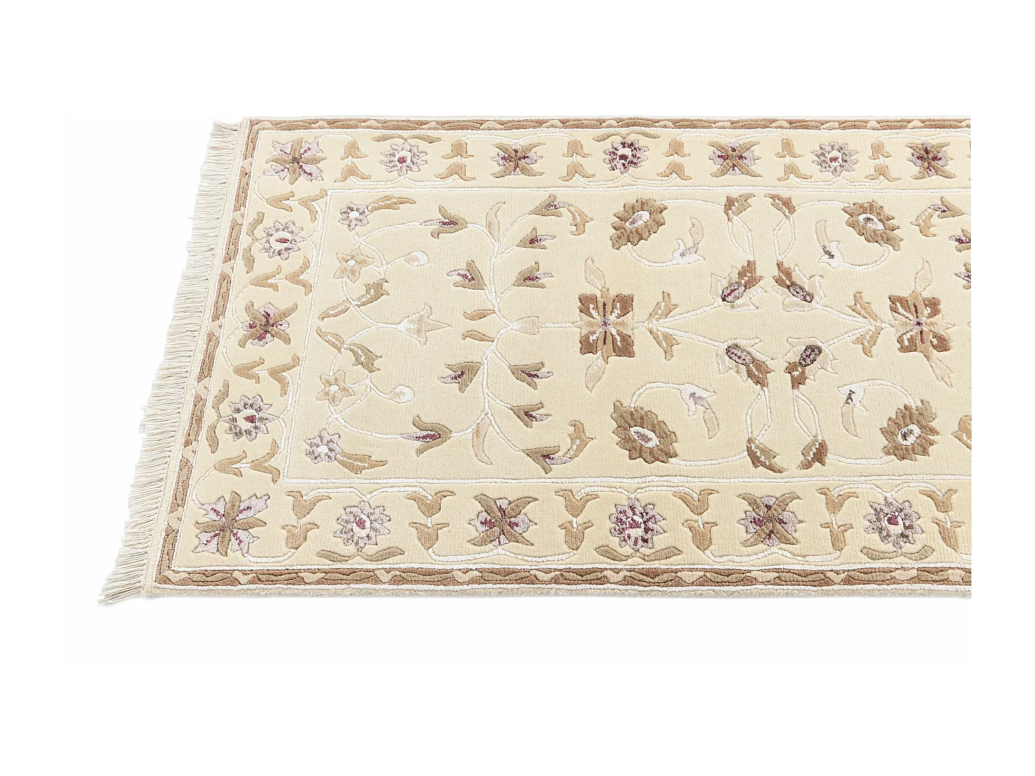 Läufer-Wollteppich 79x287 Beige Darya