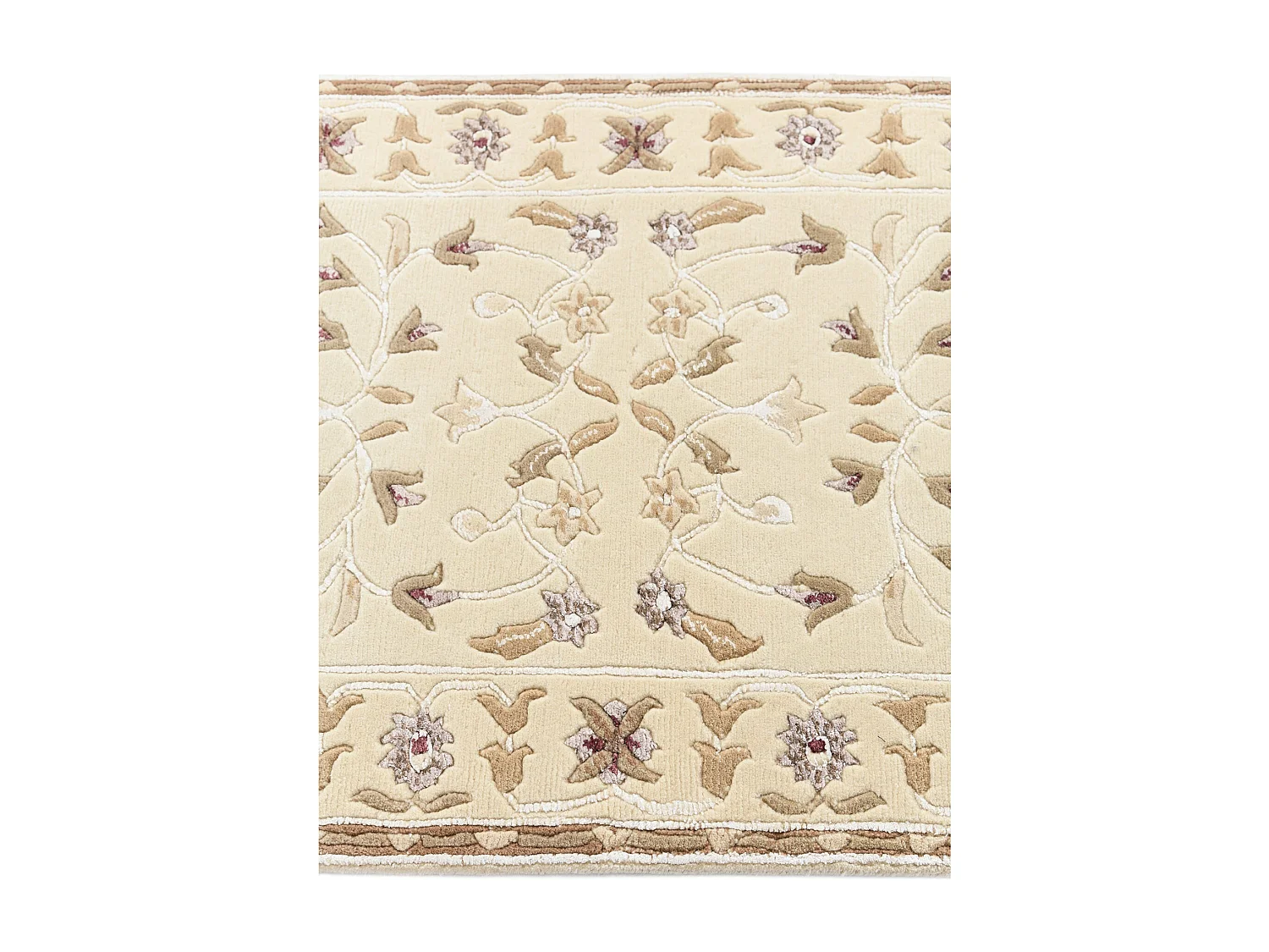 Läufer-Wollteppich 79x287 Beige Darya