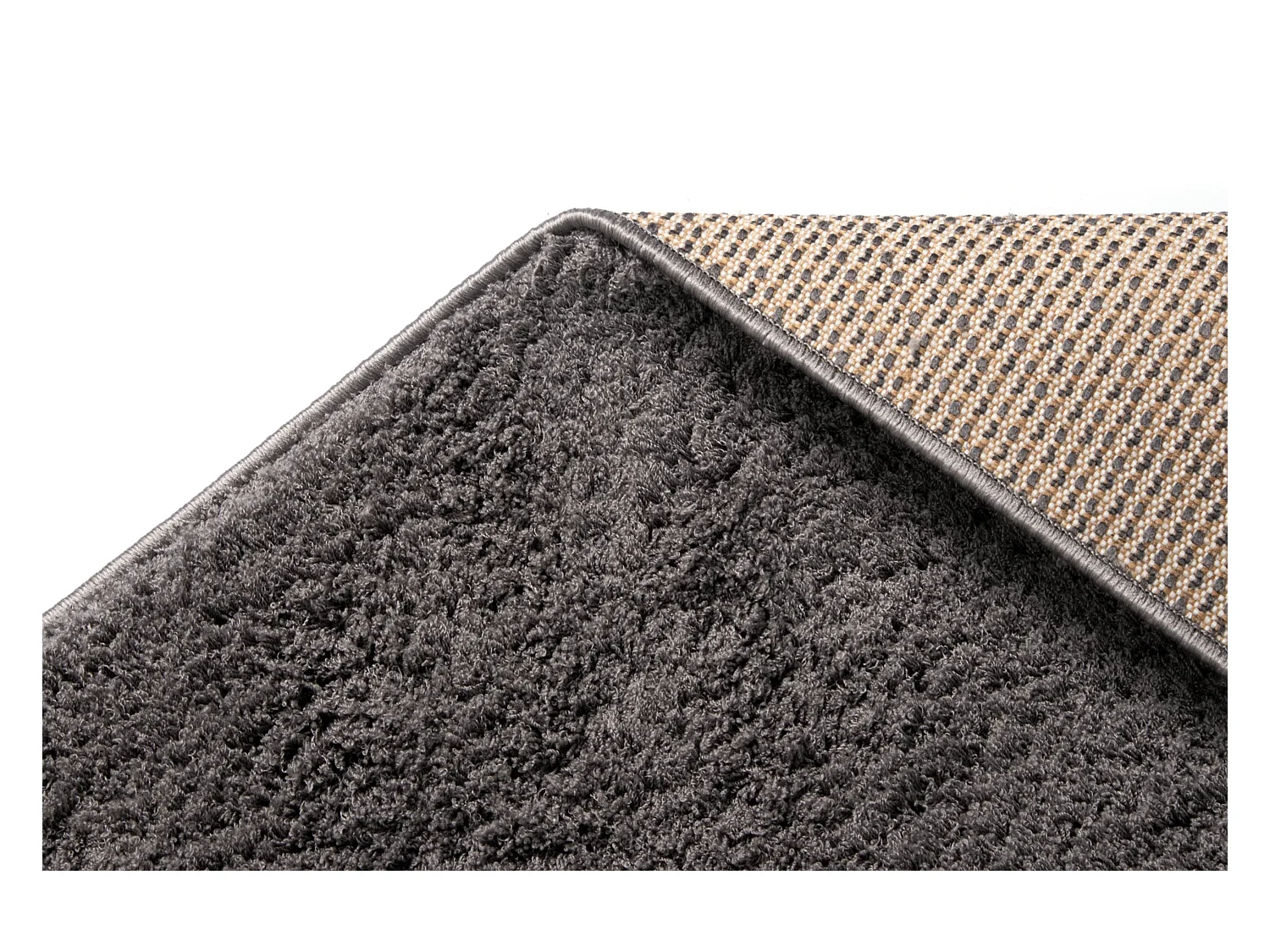 Hoogpolig tapijt 185x185 Grijs Luzern