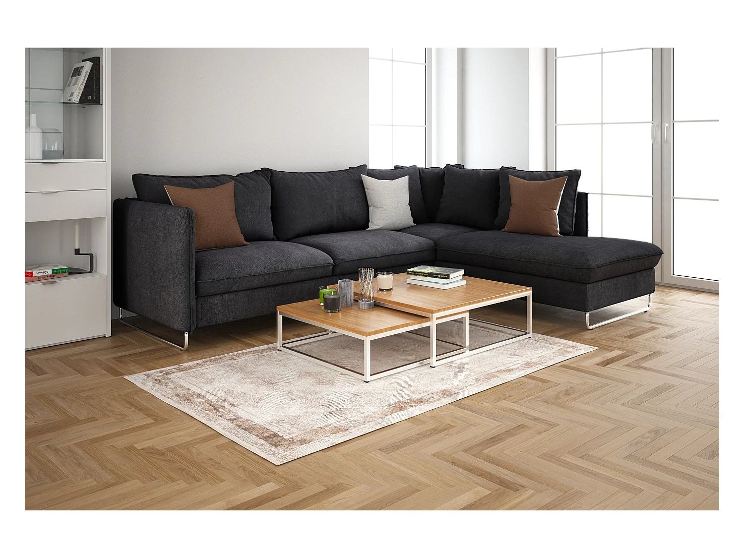 Tapis 240x305 beige Airolo Fade