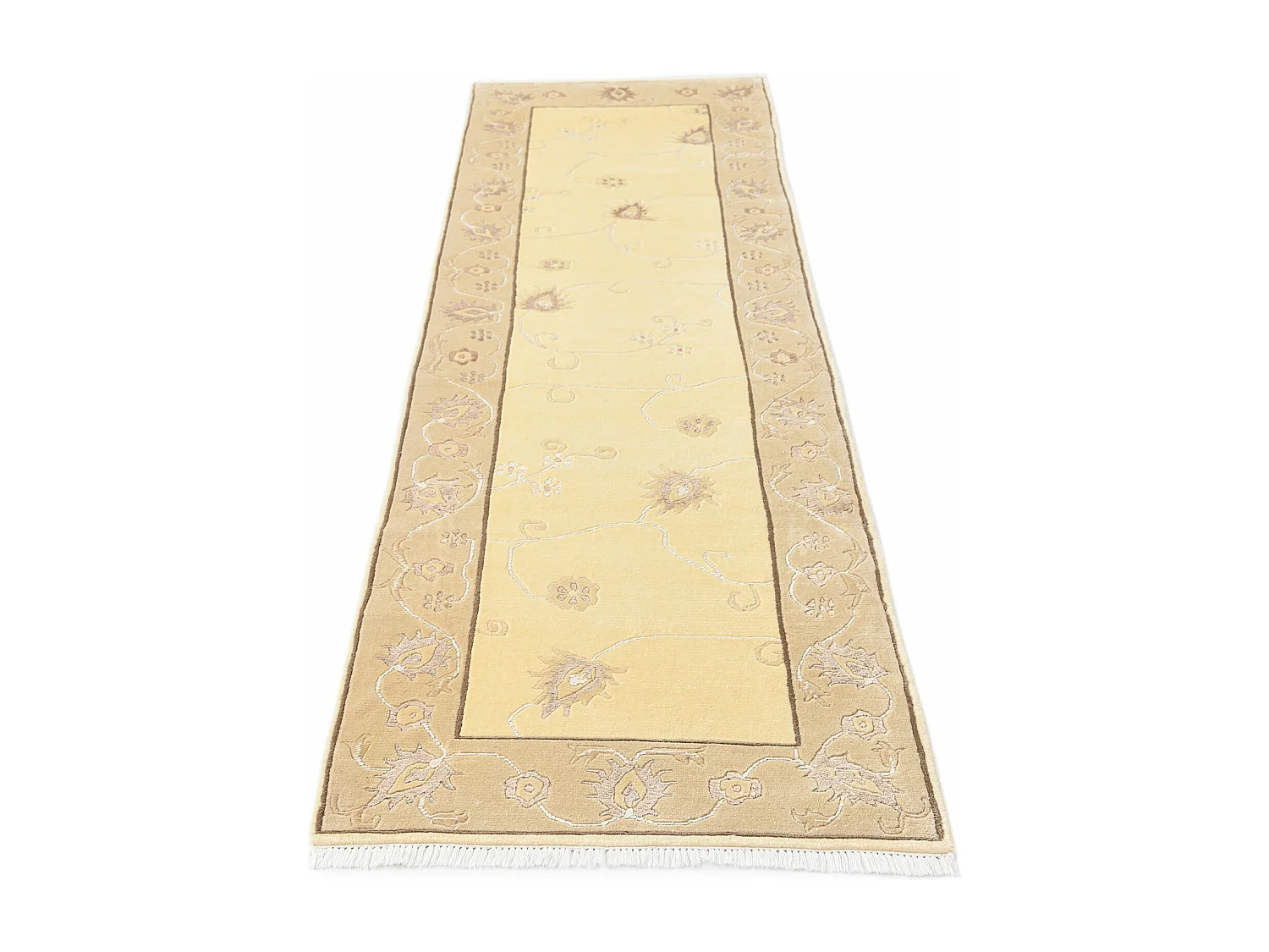 Tapis de couloir en laine 79x292 brun Darya
